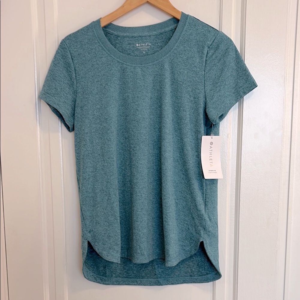 Athleta Uptempo Tee Sz M Teal, NWT